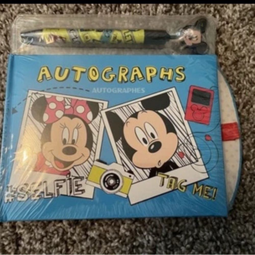 Disney Blue Autograph Book with Mickey and Minnie